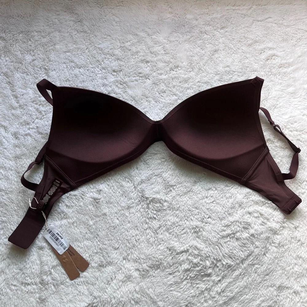 SKIMS Women's Wireless Form T-Shirt Bra Cocoa Brown BR-WRL-1889 Size 32DDD NEW